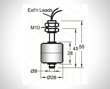  MINI FLOAT GUIDED LEVEL SWITCHES FOR LIQUIDS -MFGS